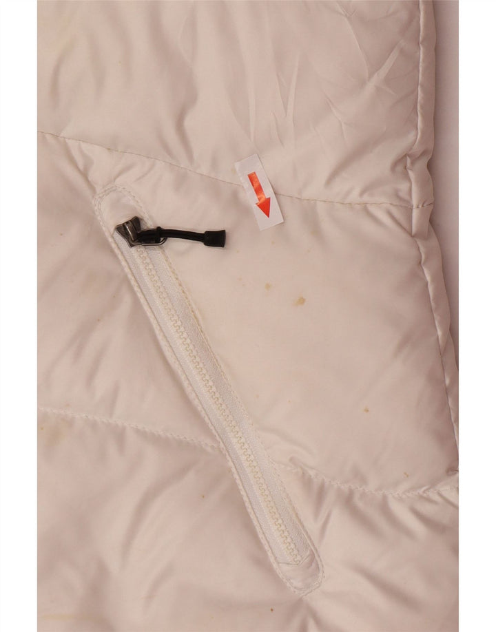 Nike Damen-Kapuzenweste, gepolstert, UK 12/14, mittelweiß, Polyester