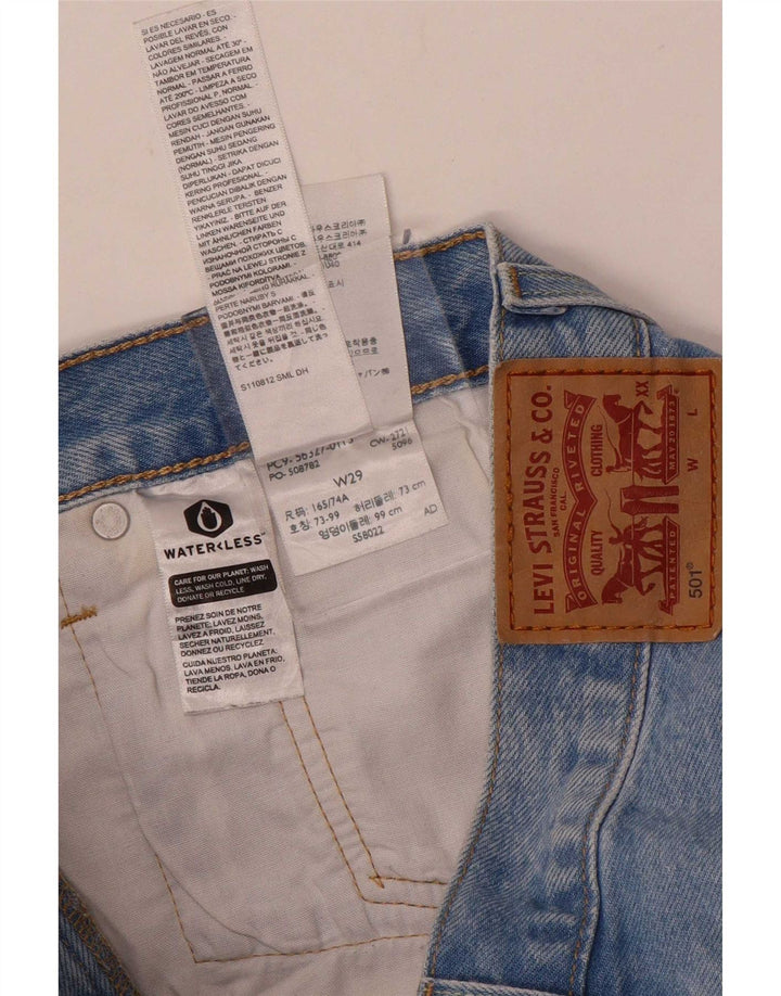 Levi's Damen 501 Denim Hot Pants W29 Mittelblaue Baumwolle