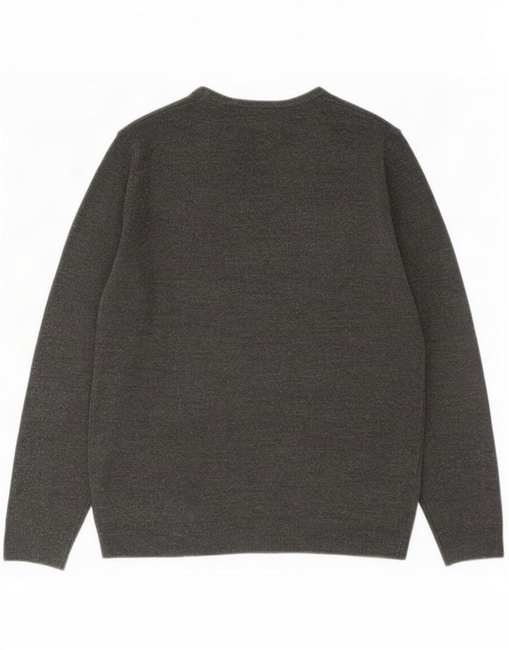Marks & Spencer Herren-Pullover mit V-Ausschnitt, groß, grauer Kaschmir
