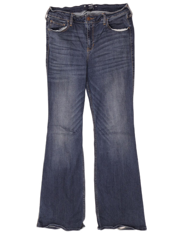 Hollister Damen Bootcut Jeans UK 16 Large W33 L30 Blaue Baumwolle