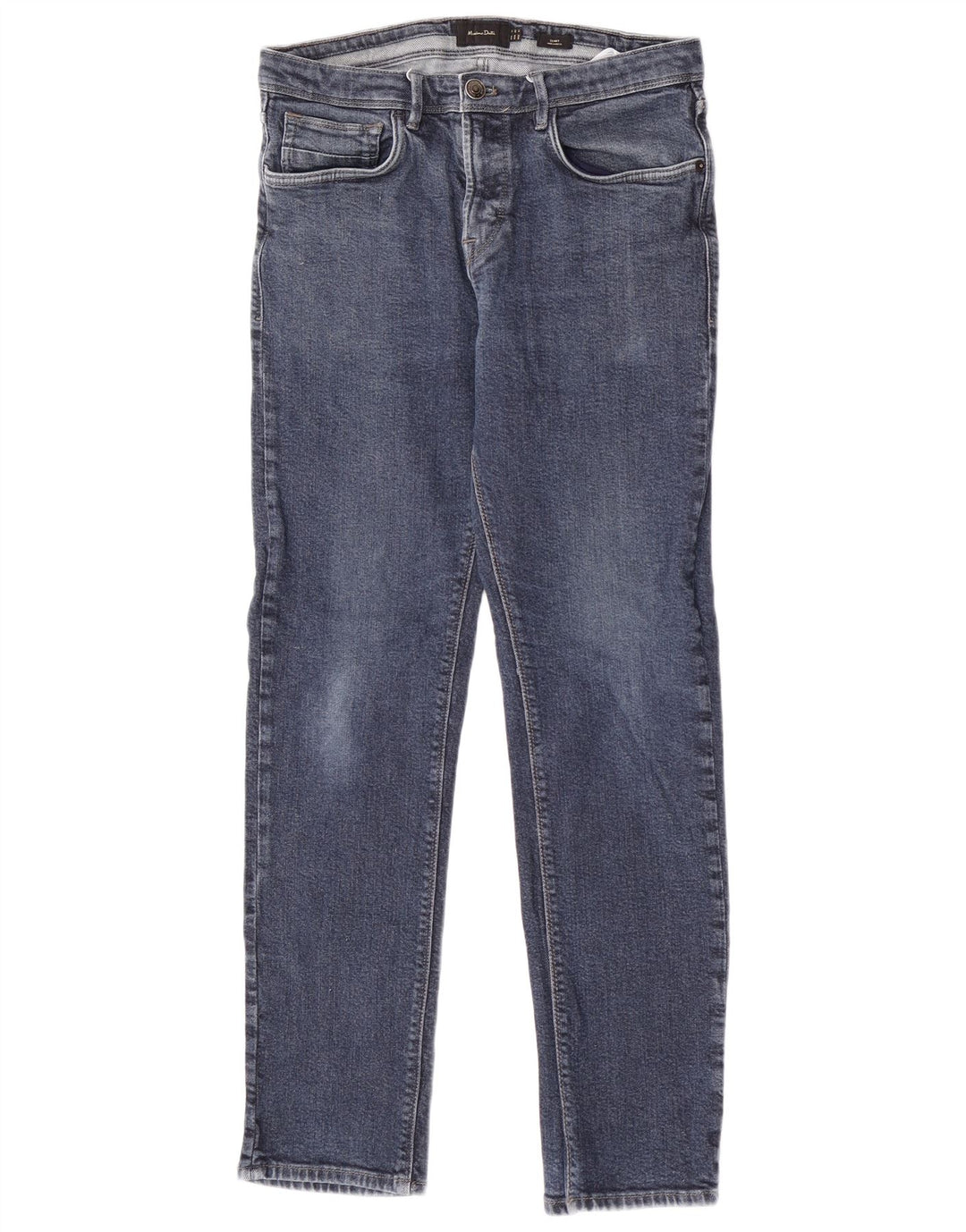 Massimo Dutti Herren Slim Jeans W31 L29 Blaue Baumwolle