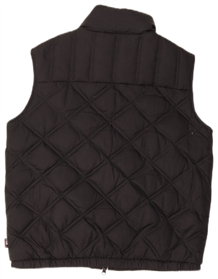 Fila Damen Wattierte Weste UK 14 Medium Schwarz Polyester
