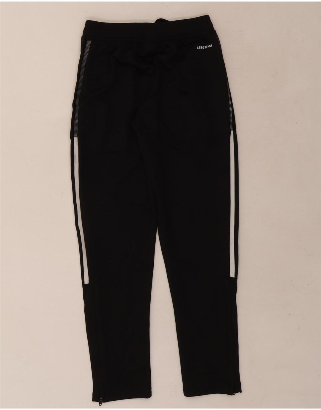 Adidas Jungen Aeroready Trainingshose 9–10 Jahre, schwarzes Polyester