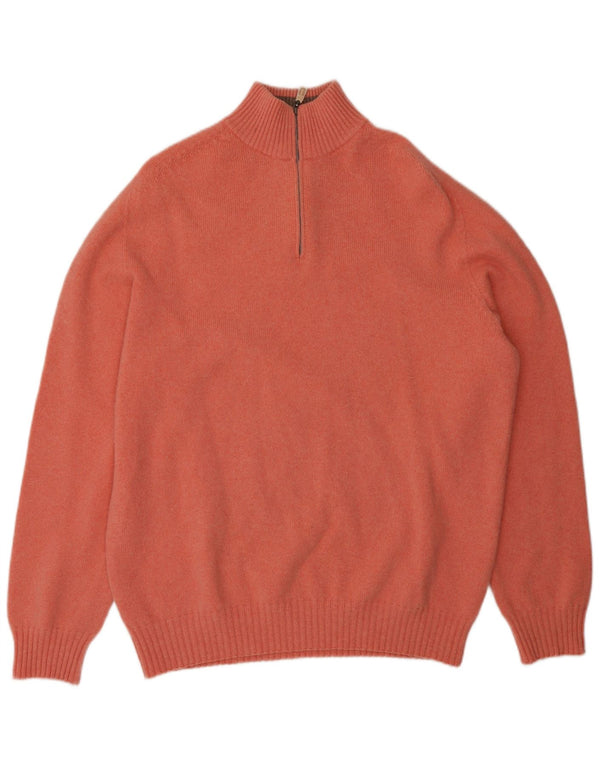 Gioferrari Herren-Pullover mit Reißverschluss am Hals IT 56 2XL Rosa Wolle