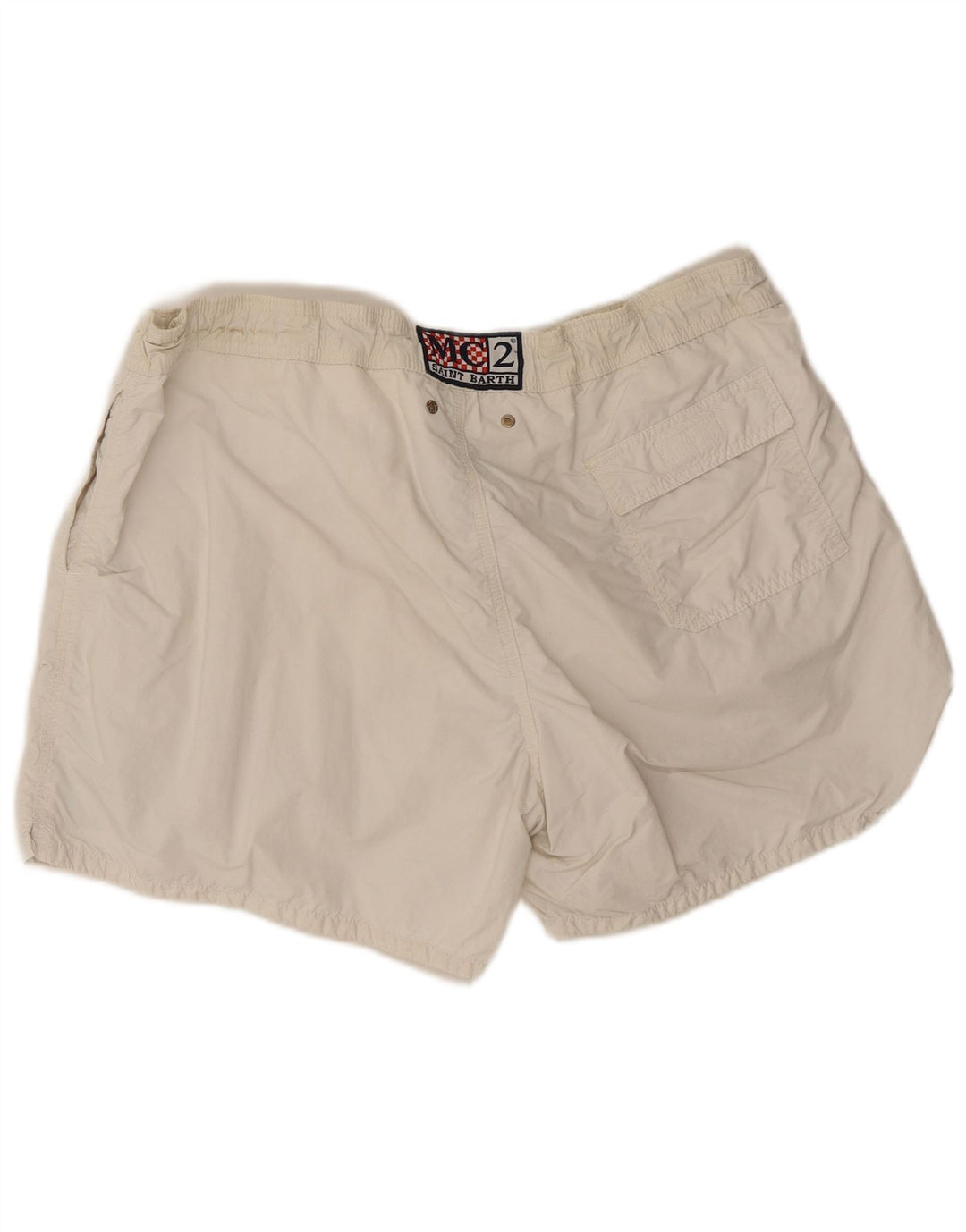 Saint Barth Herren Badeshorts mit Grafik, 2XL, Weiß, Polyamid