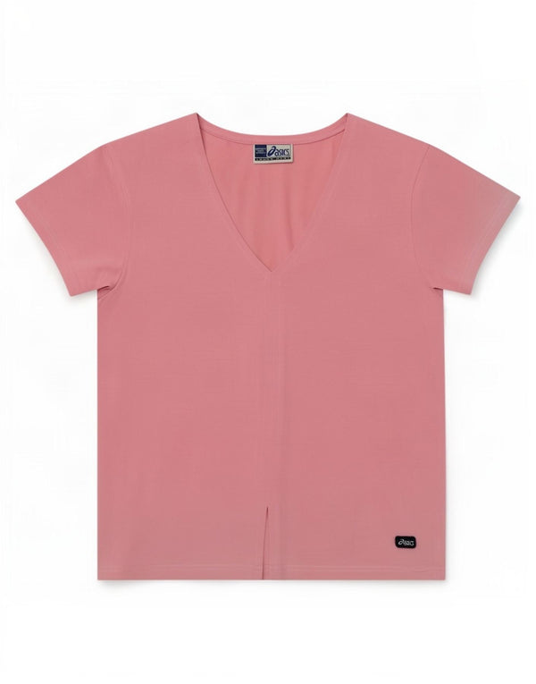 Asics Damen T-Shirt Top UK 14 Mittelrosa Baumwolle
