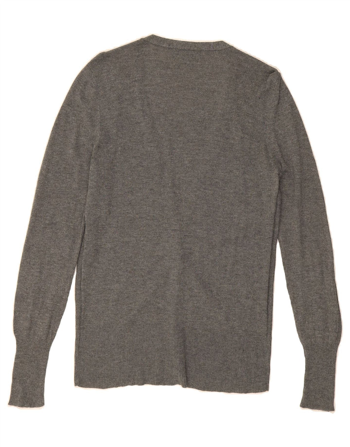 MOSSIMO Womens Cardigan Sweater UK 12 Medium Grey Nylon Vintage Mossimo and Second-Hand Mossimo from Messina Hembry 