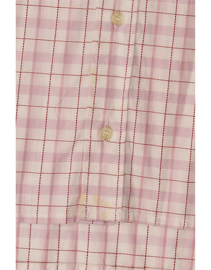 Lacoste Herrenhemd, Größe 43, groß, rosa kariert