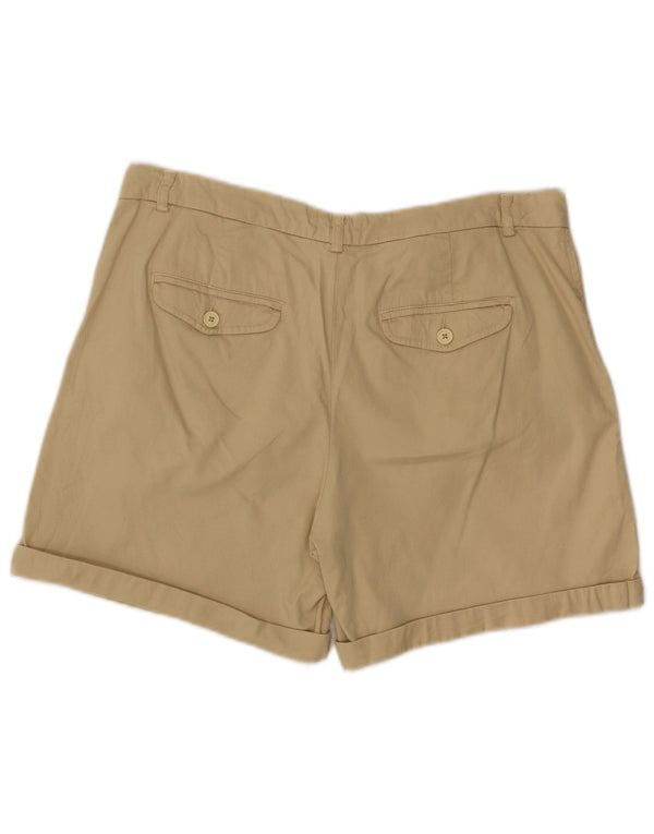 BENETTON Damen Chinoshorts W34 Large Gelb