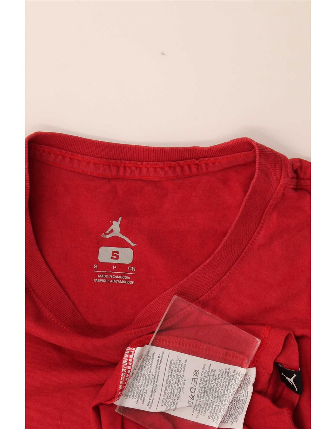 Jordan Herren T-Shirt Top Small aus roter Baumwolle