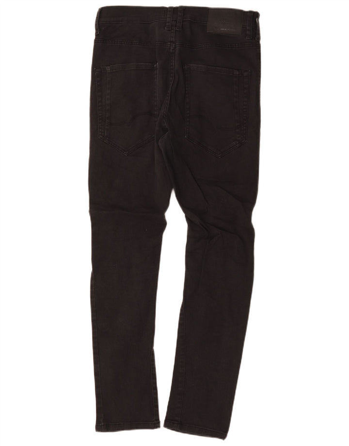 Jack & Jones Herren Slim Jeans W28 L27 Schwarze Baumwolle