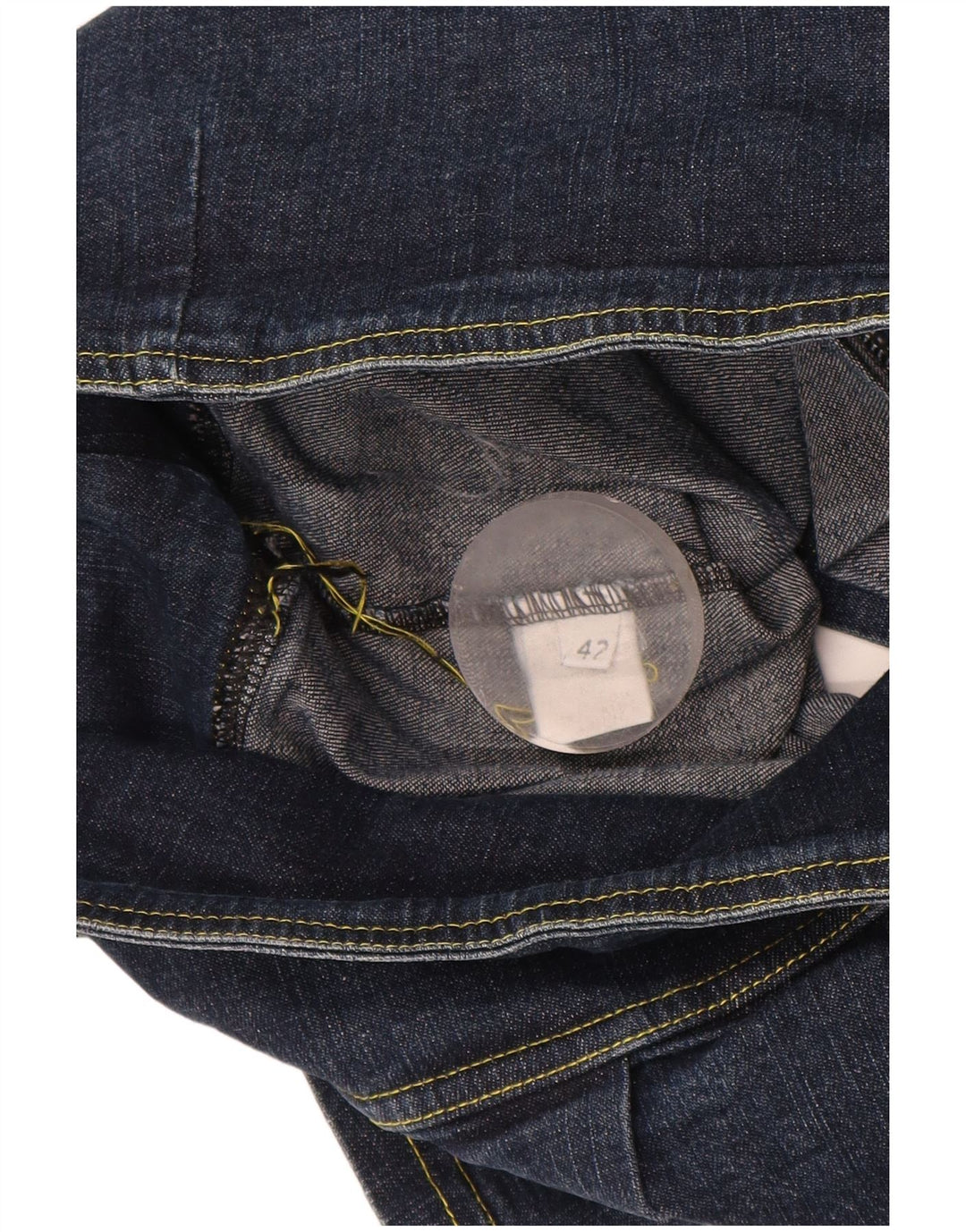 Antonello Serio Damen Falten-Jeansrock IT 42 Medium W30 Marineblau