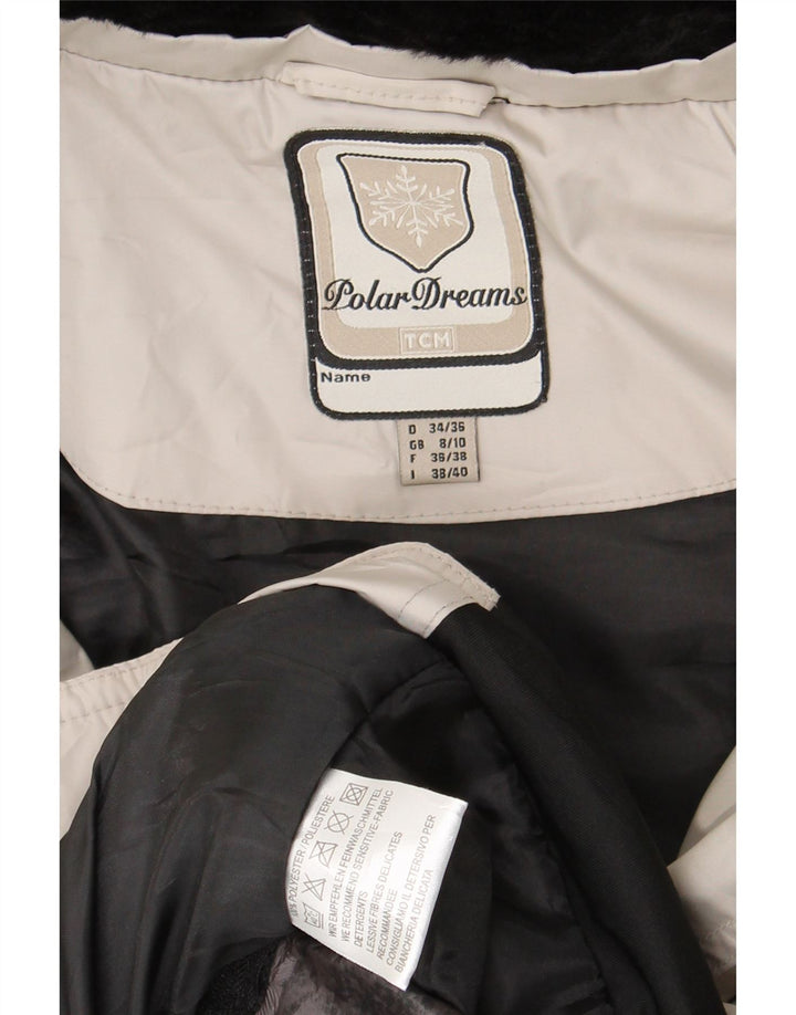 TCM Damen Übergroße wattierte Jacke UK 8/10 Small Beige Colourblock