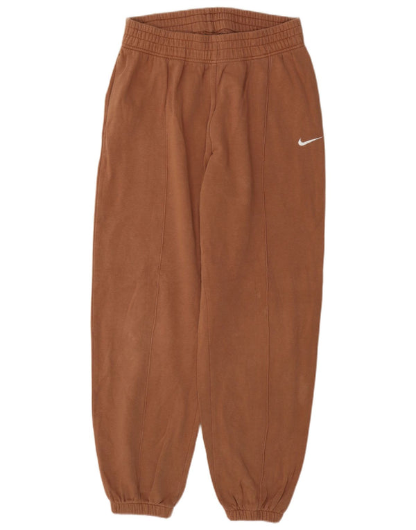 Nike Womens Loose Fit Trainingshose Jogger UK 12 Mittelbraune Baumwolle