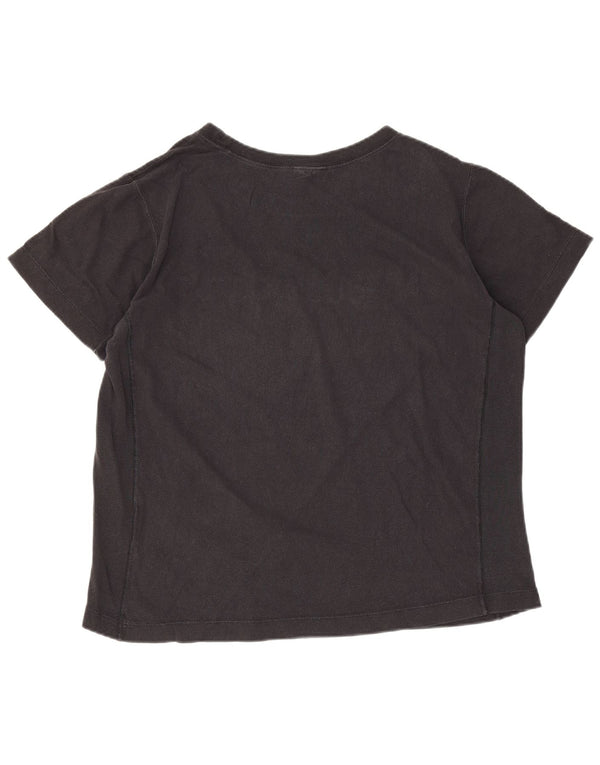 Champion Damen Grafik-T-Shirt-Oberteil UK 10 Small Schwarz