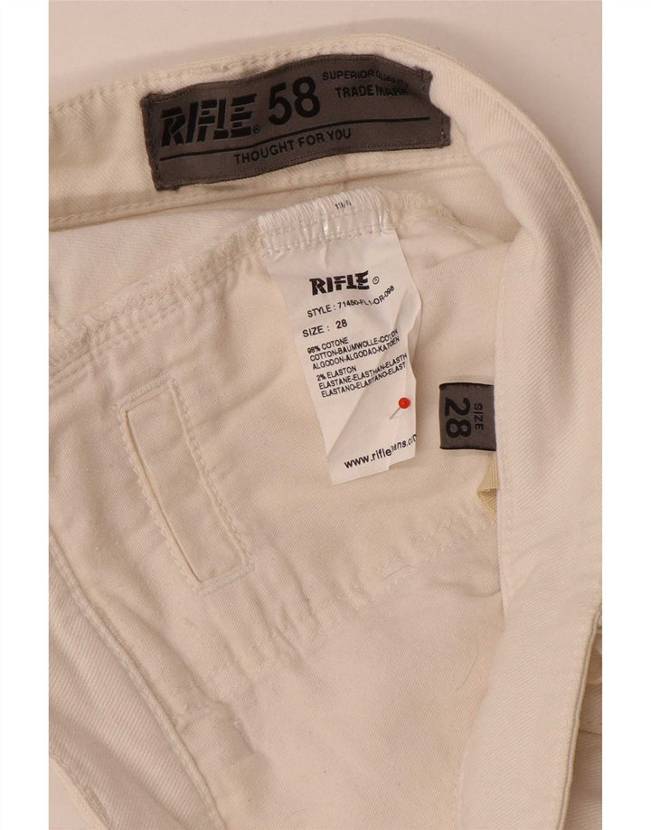 Rifle Herren Slim Jeans W28 L29 Weiße Baumwolle