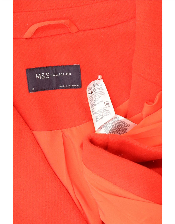 Marks & Spencer Damen Übergroßer Mantel UK 10 Small Rot Polyester