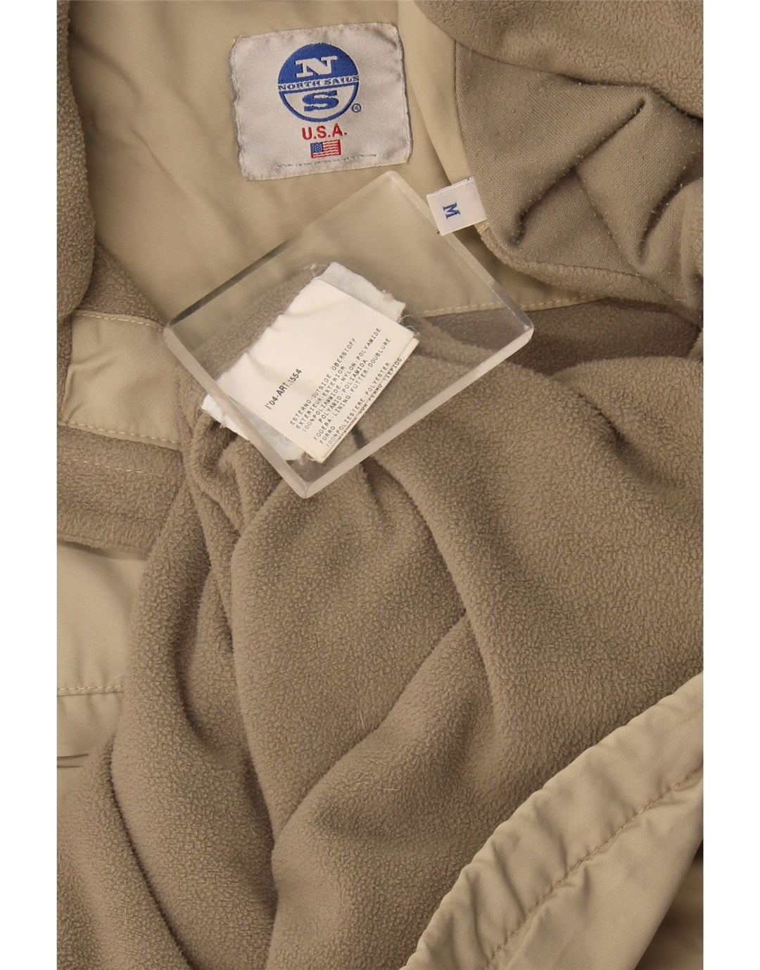 North Sails Herren-Windbreaker-Jacke, UK 38, mittelbeigefarbenes Polyamid