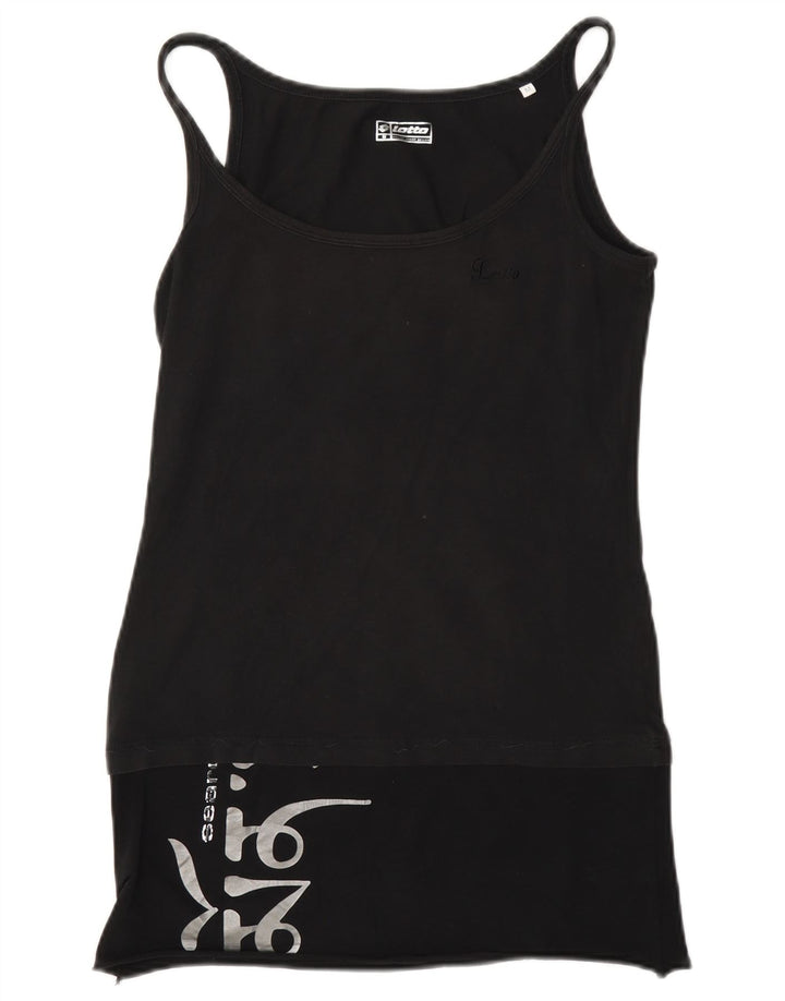 Lotto Damen-Top mit Grafik, UK 12, Mittelschwarz, Polyester