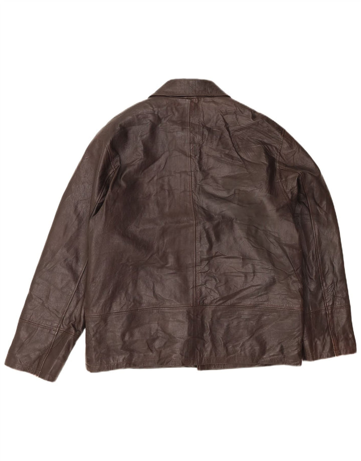 CONBIPEL Mens Leather Jacket IT 52 XL Brown Leather