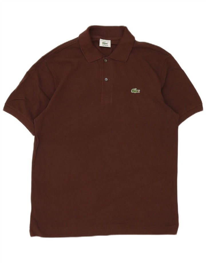 Lacoste Herren-Poloshirt, Größe 4, mittelbraune Baumwolle