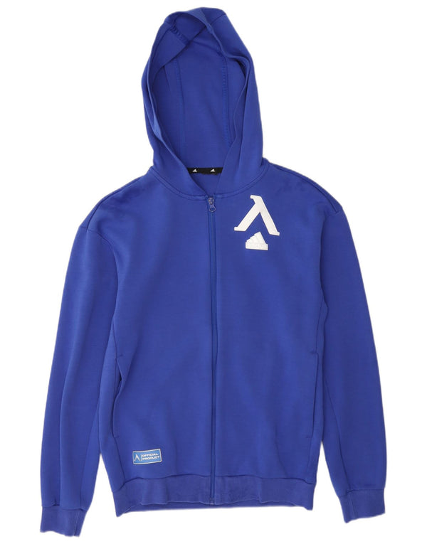 Adidas Herren Graphic Zip Hoodie Pullover Small Blau