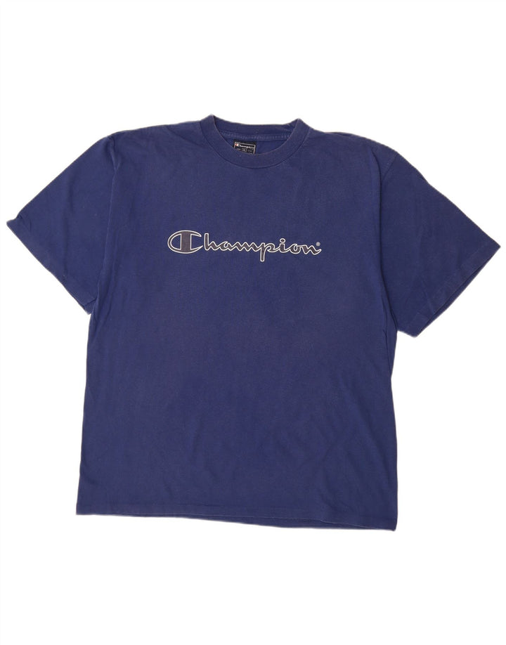 CHAMPION Herren-T-Shirt mit Grafik, XL, Marineblau, Baumwolle