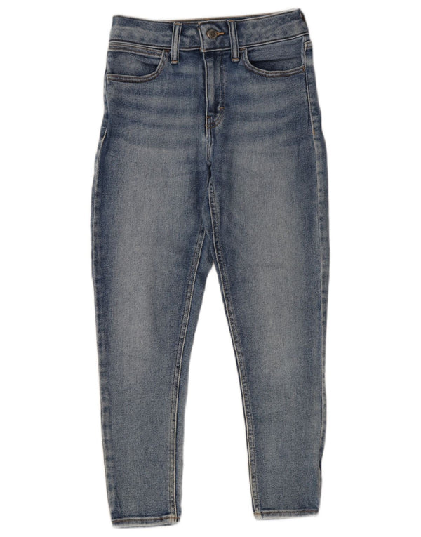 Topshop Damen Petite Crop Skinny Jeans W28 L24 Blaue Baumwolle