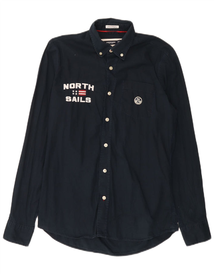North Sails Herren-Grafikhemd, klein, marineblau, Baumwolle