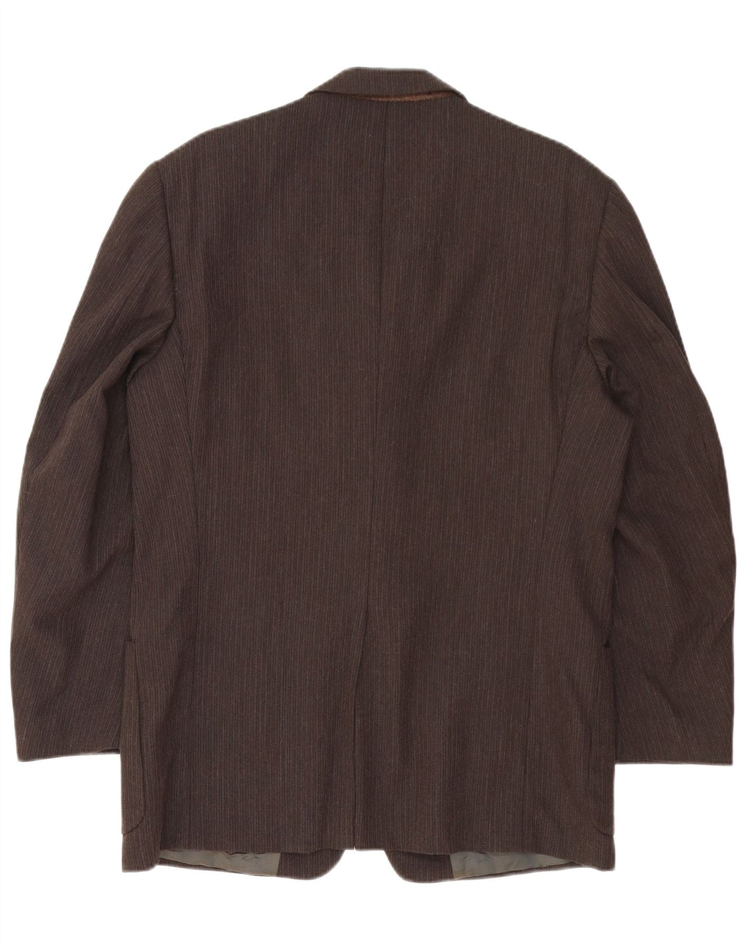 Trussardi Herren-Blazer mit 3 Knöpfen, IT 50, groß, braunes Nadelstreifen-Acetat