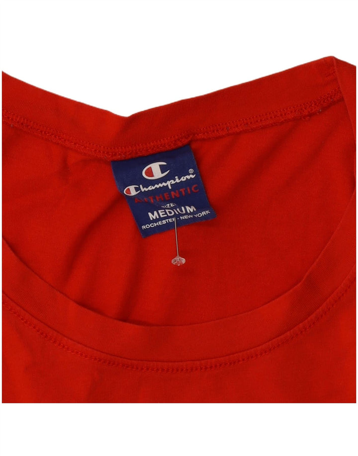 Champion Damen Grafik-T-Shirt-Oberteil UK 14 Mittelrot