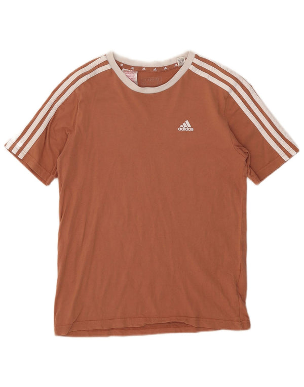 Adidas T-Shirt für Mädchen, 11–12 Jahre, braune Baumwolle