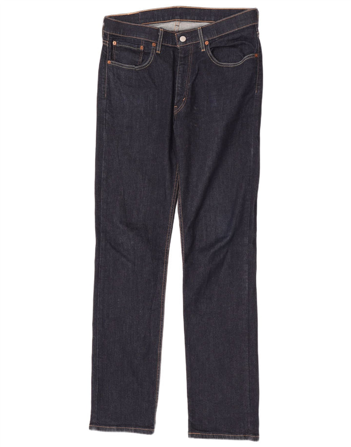 Levi's Herren 514 Straight Jeans W34 L34 Marineblaue Baumwolle