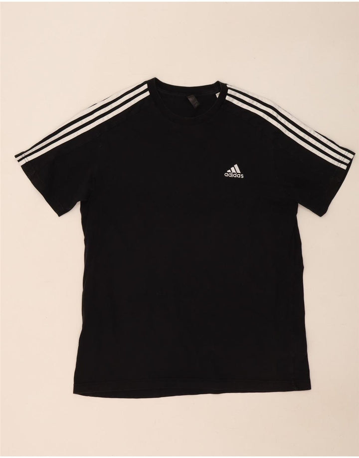 Adidas Herren T-Shirt Top Large Schwarz Baumwolle