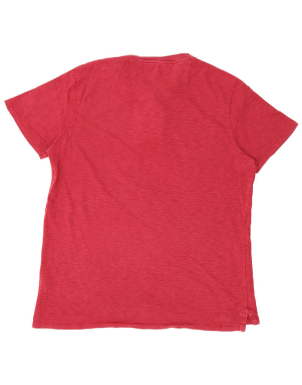 Fat Face Herren T-Shirt Top Large Rot Baumwolle