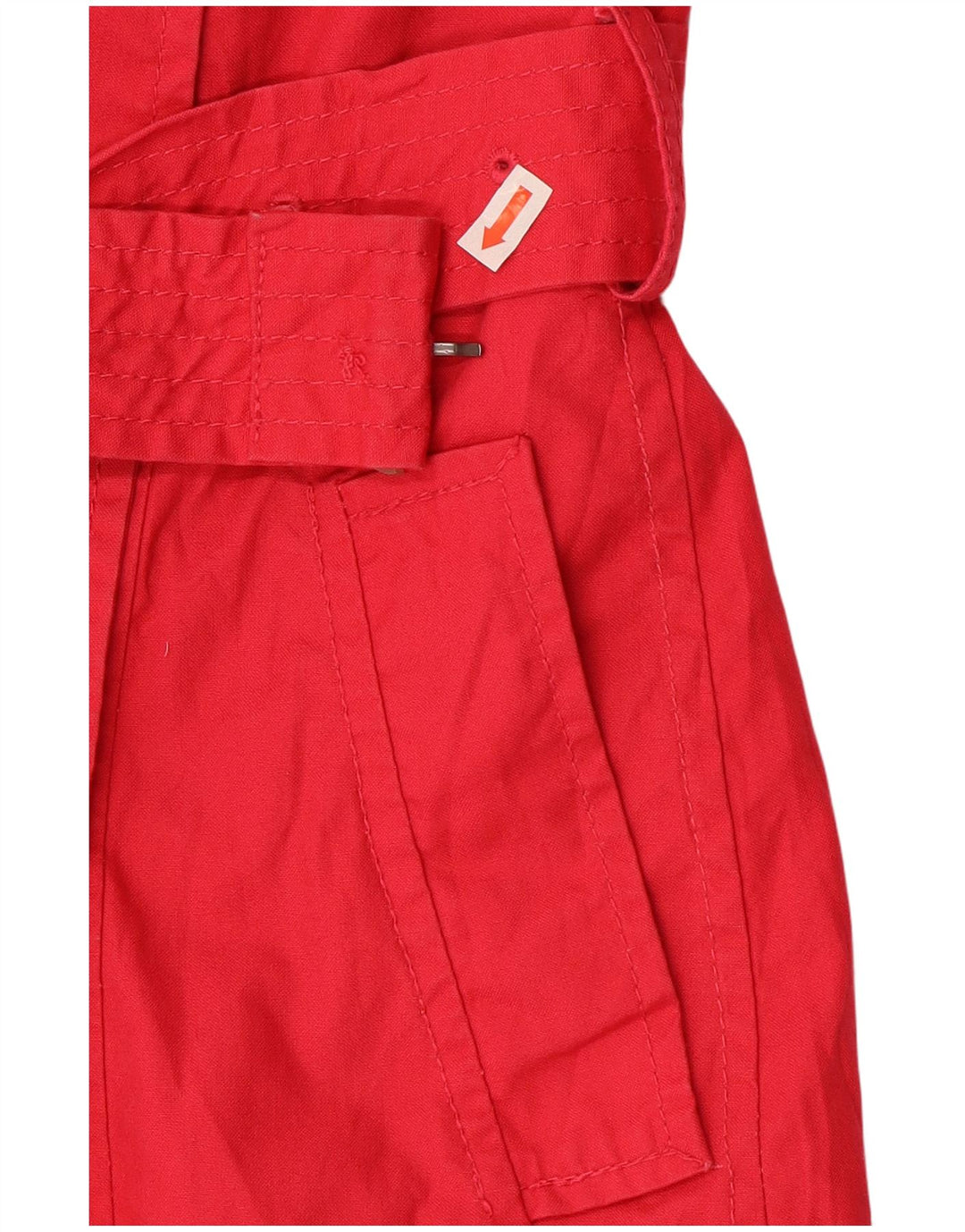BENETTON Damen Trenchcoat IT 40 Small Rote Baumwolle