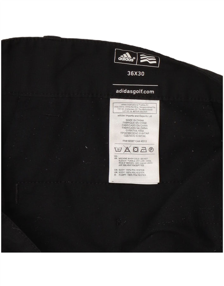 Adidas Herren Straight Chino Hose W36 L30 Schwarz Polyester