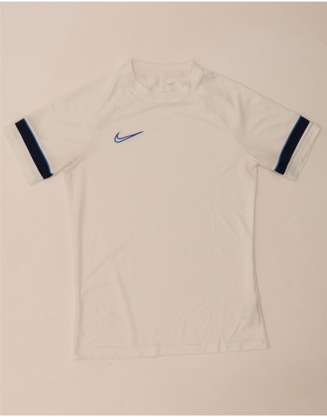NIKE Herren Dri Fit T-Shirt Top Mittelweißes Colourblock-Polyester