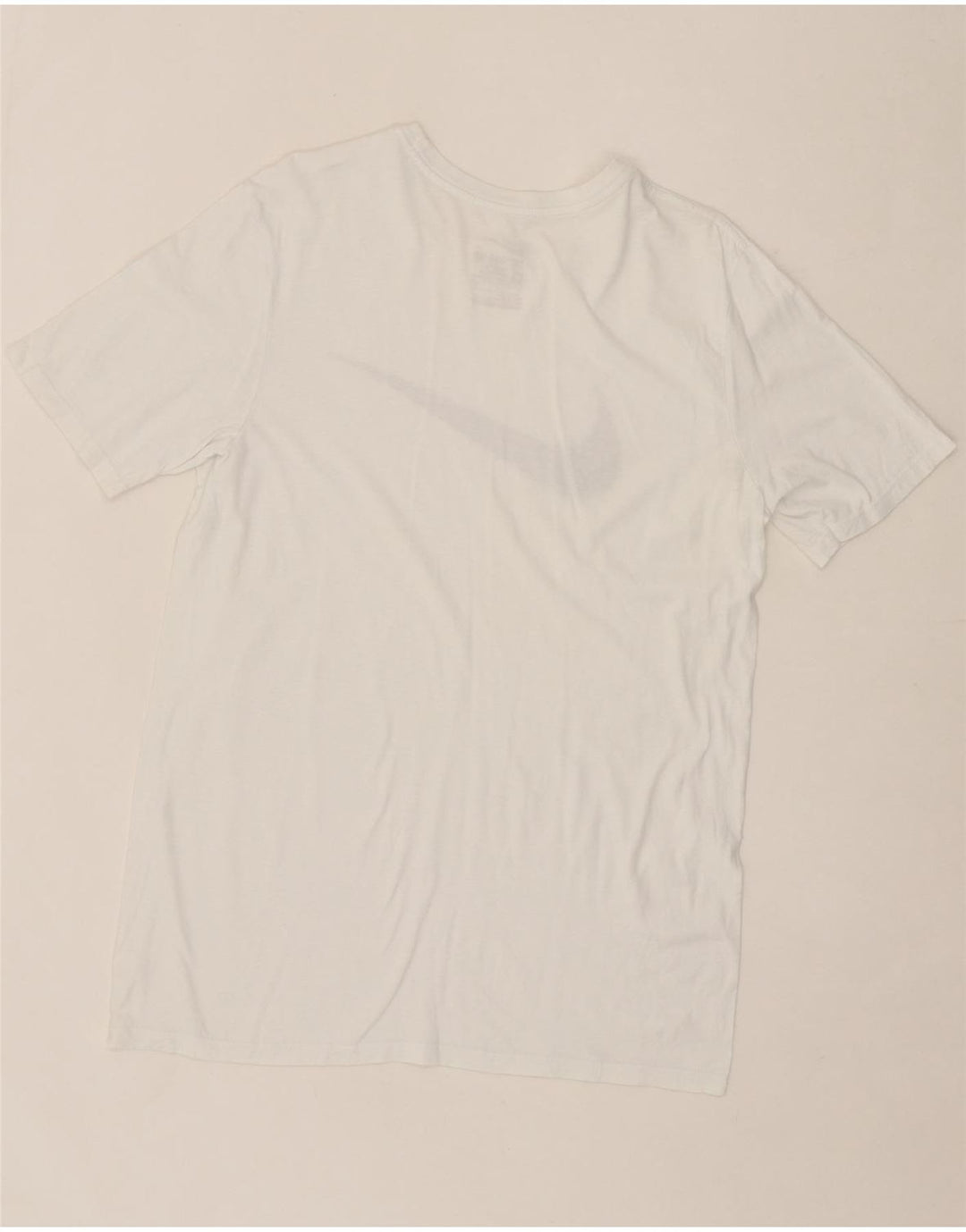 NIKE Mens Athletic Cut Graphic T-Shirt Top Medium White Vintage Nike and Second-Hand Nike from Messina Hembry 