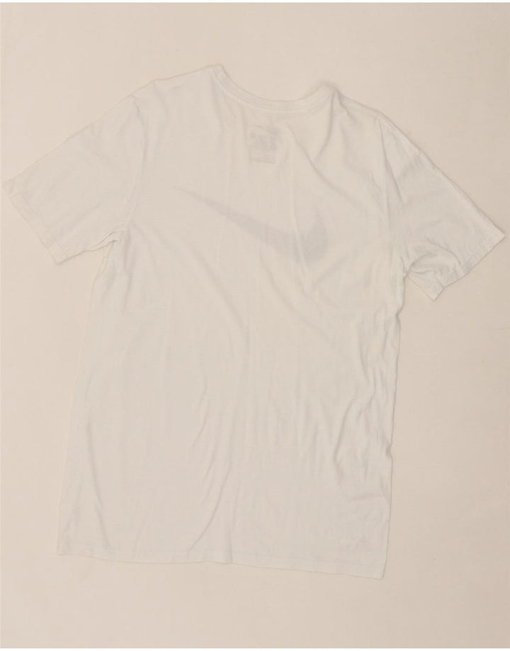 NIKE Mens Athletic Cut Graphic T-Shirt Top Medium White Vintage Nike and Second-Hand Nike from Messina Hembry 