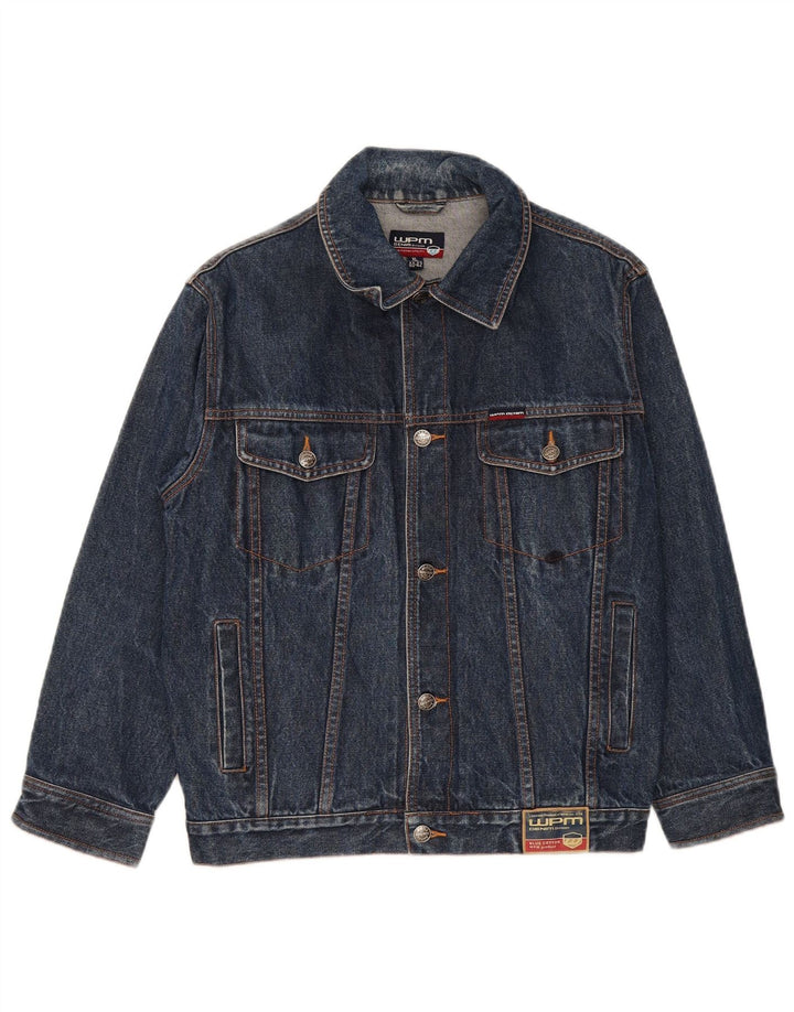 WPM Herren Jeansjacke UK 42 XL Blaue Baumwolle