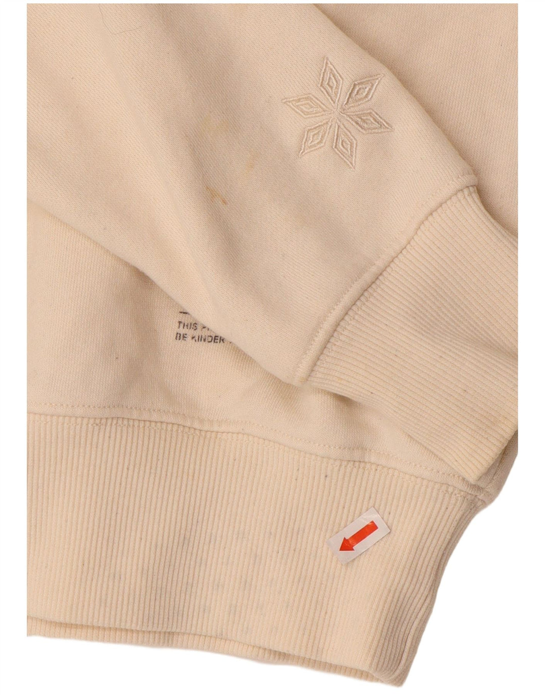 UMBRO Mens Sweatshirt Jumper XS Off White Cotton