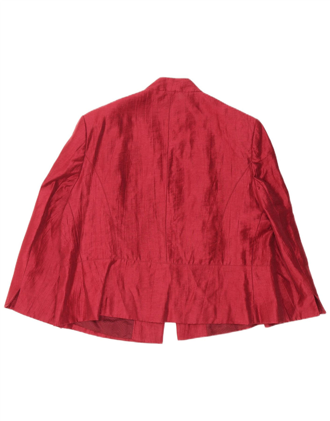 CC Damen-Blazerjacke mit 1 Knopf, UK 20 2XL, Burgunderrot, Leinen