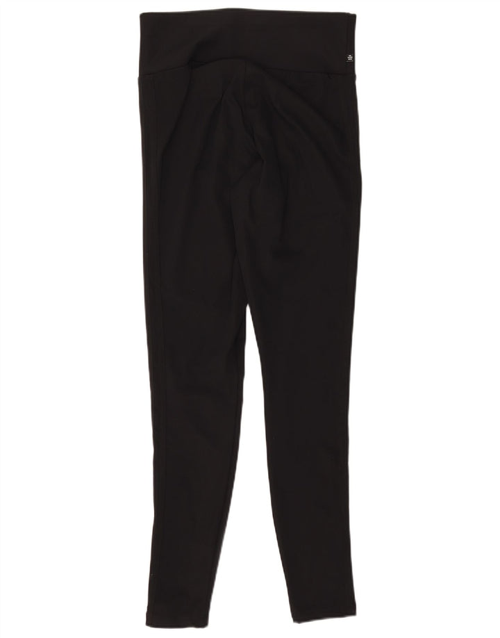 ADIDAS Damen Leggings UK 12 Medium Schwarz Polyester