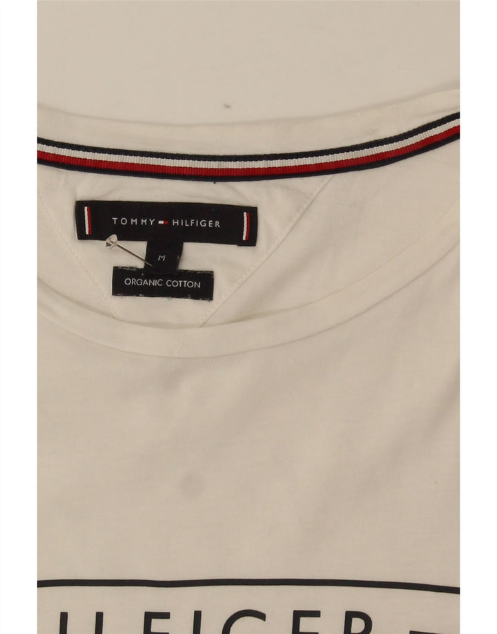 Tommy Hilfiger Herren-T-Shirt mit Grafik, mittelweiße Baumwolle