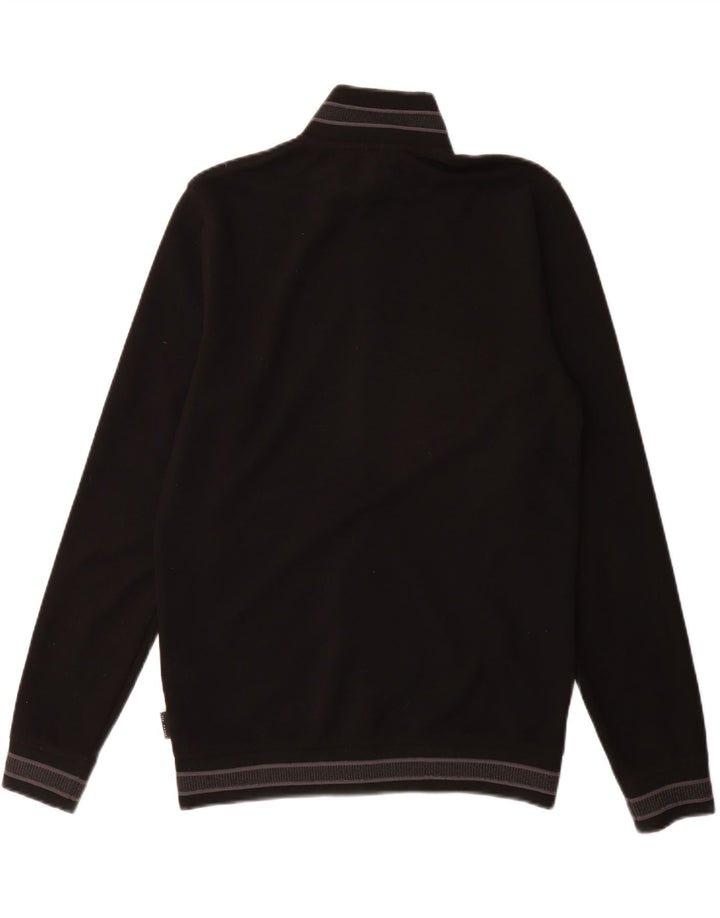 Ted Baker Herren-Trainingsanzug-Oberteil, Jacke, Größe 2, klein, schwarzes Polyester