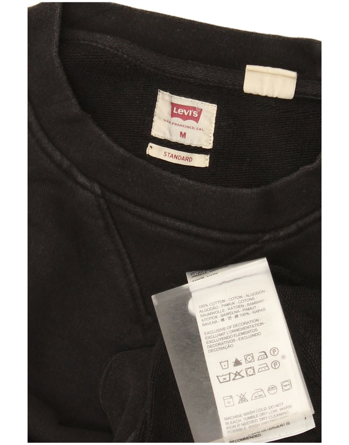 Levi's Herren Standard-Sweatshirt-Pullover aus mittelschwarzer Baumwolle