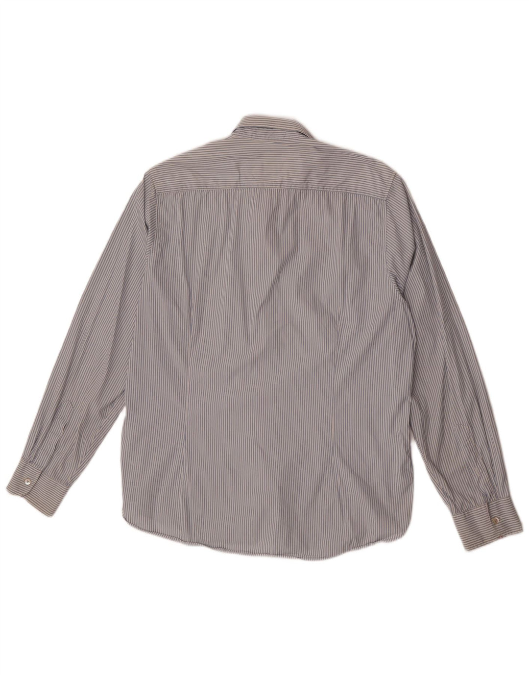 Ted Baker Herrenhemd, Größe 5 XL, blaue Nadelstreifen-Baumwolle