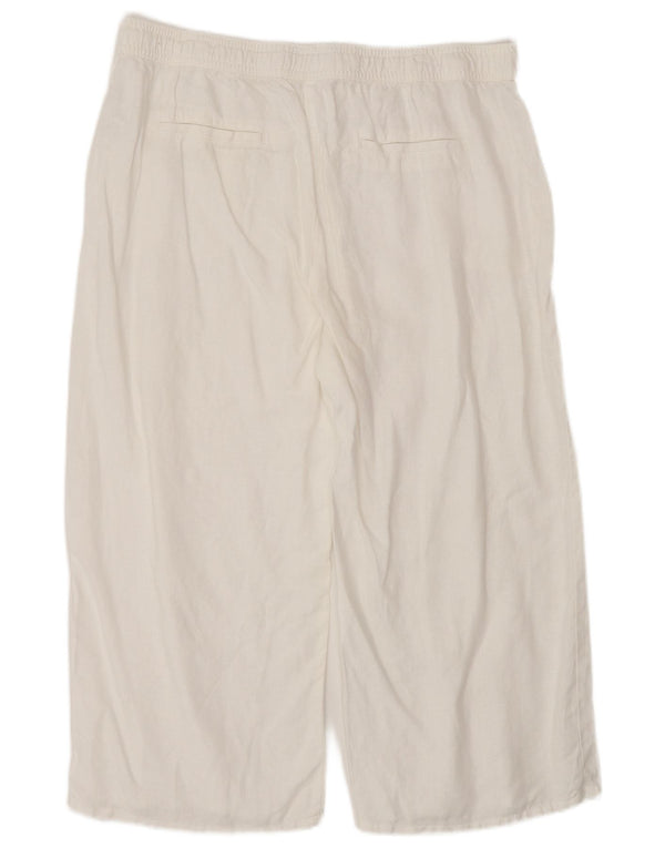 Marks & Spencer Damen Kurz geschnittene Hose UK 14 Large W30 L28 Weiß