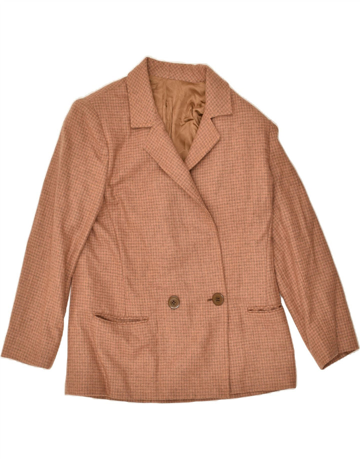 VINTAGE Womens Double Breasted Blazer Jacket UK 14 Medium Brown | Vintage Vintage | Thrift | Second-Hand Vintage | Used Clothing | Messina Hembry 